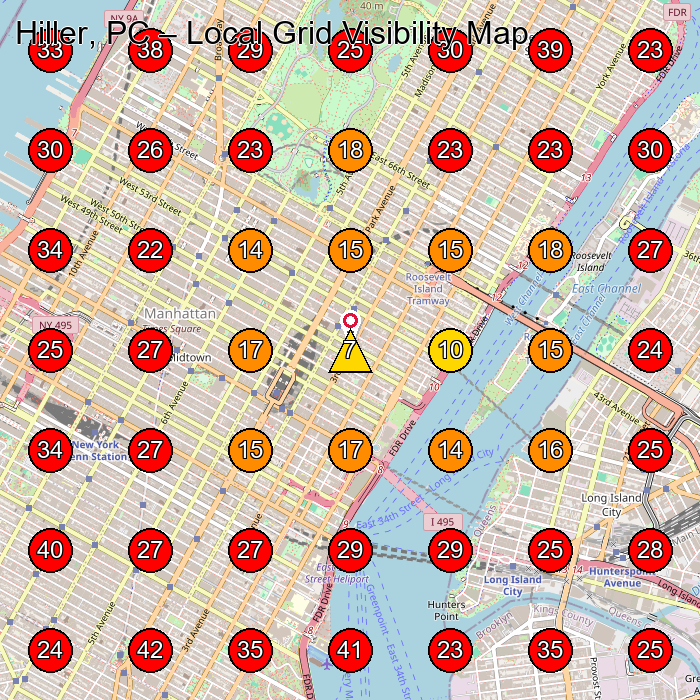 Hiller, PC GeoGrid visibility map for Divorce Service in New York